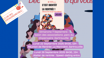Votre rentrée & Ateliers de Septembre