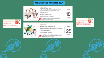 Vos ateliers Novembre 2024